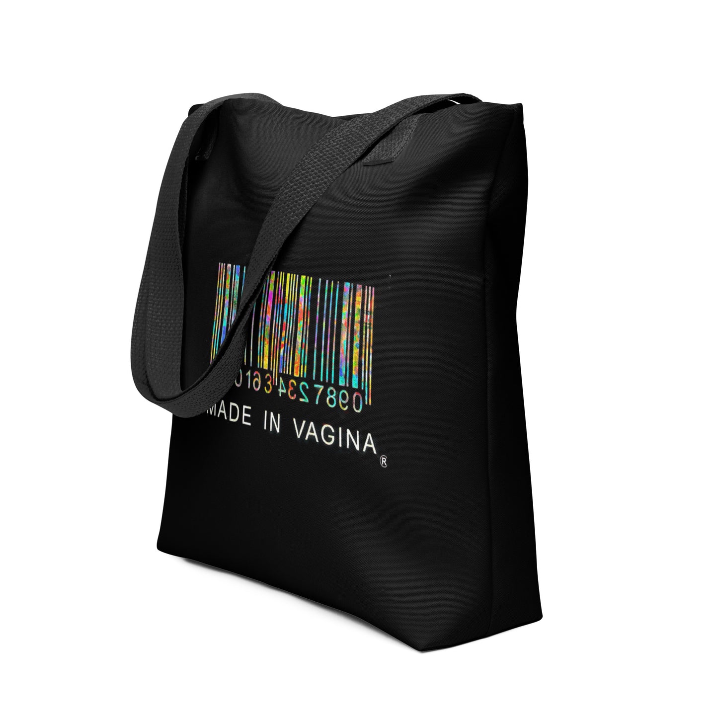 Made in Vagina Black Tote Bag
