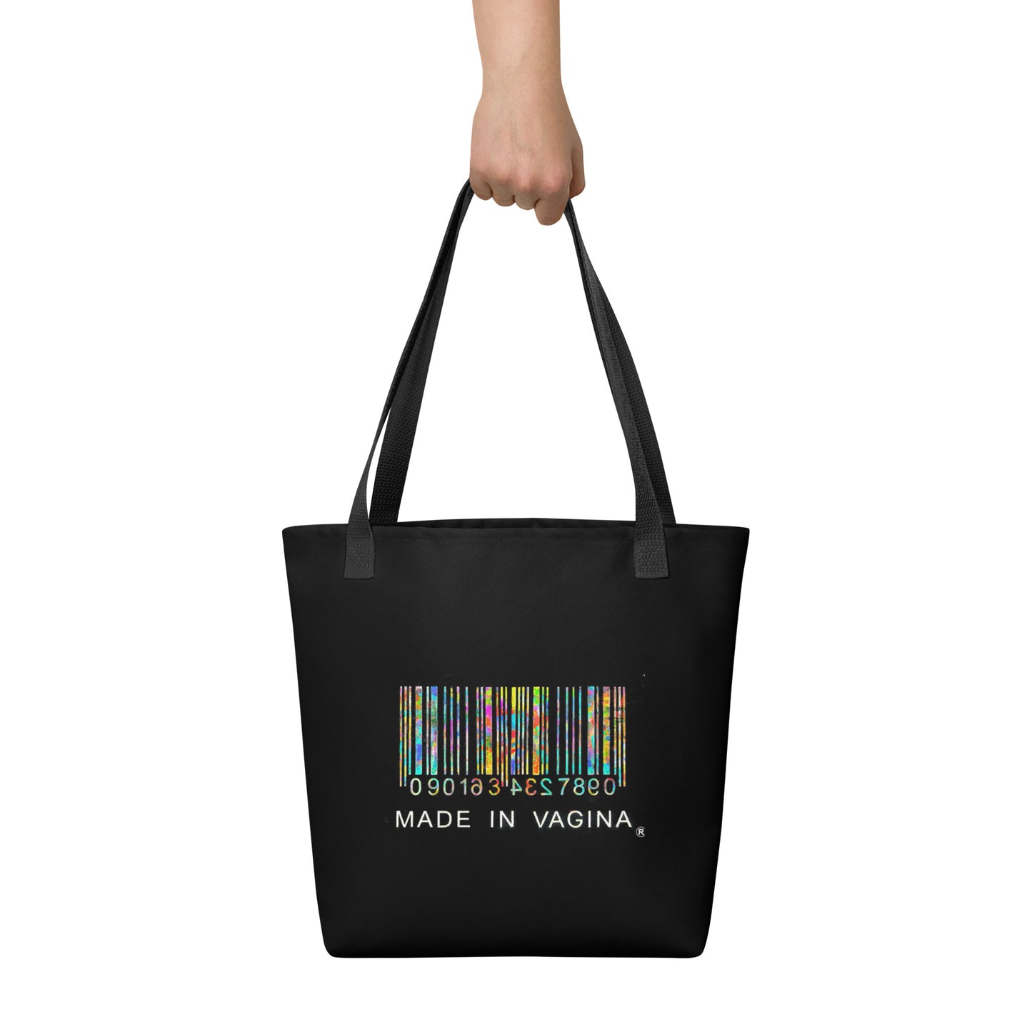 Made in Vagina Black Tote Bag