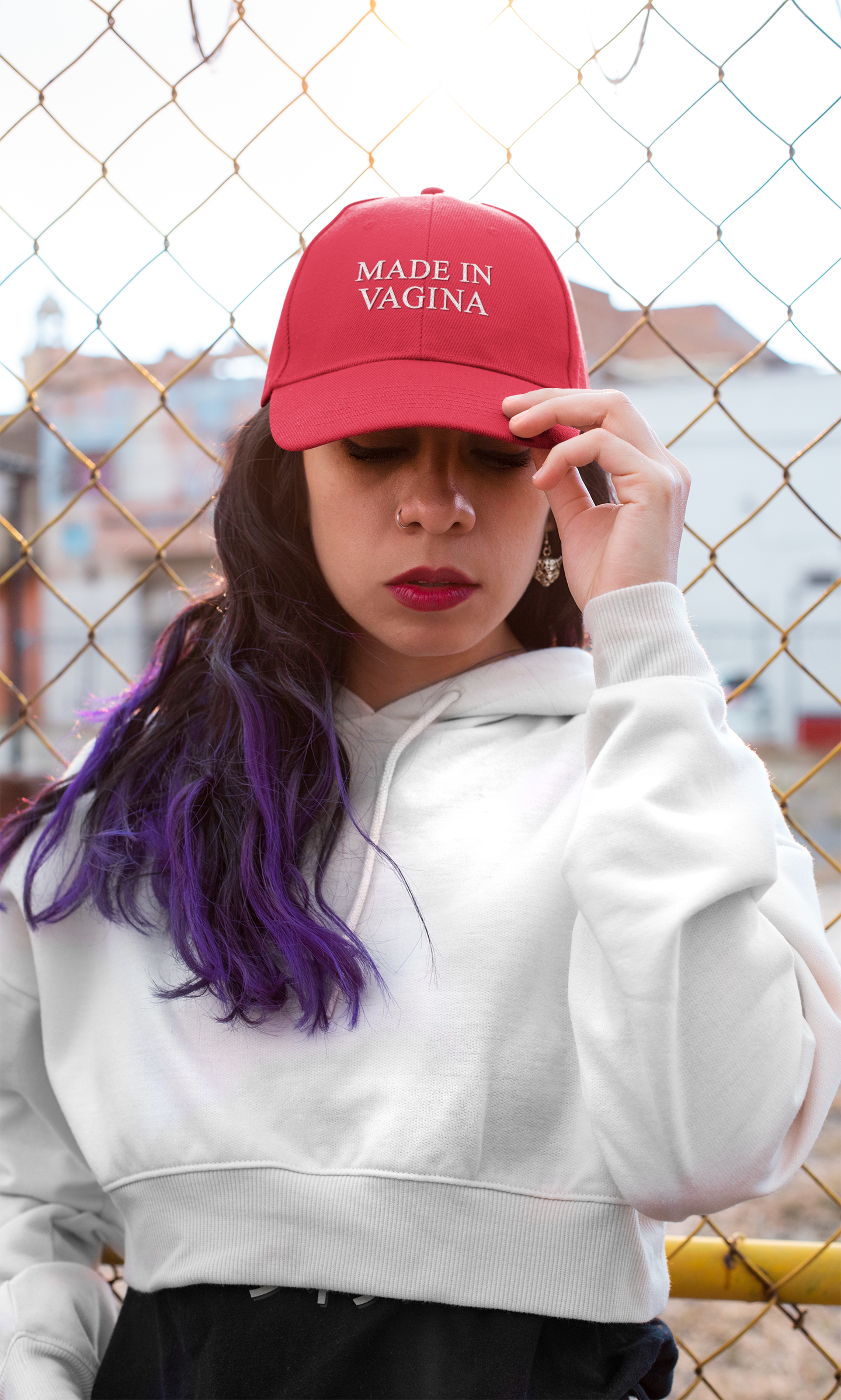 Made in Vagina Red Hat (Printed)
